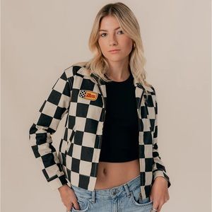 P & CO Women’s Pit Jacket - Checkerboard - 10